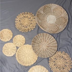 9 baskets for wall decor.
